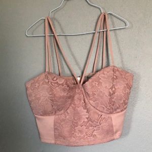Blush pink crop top